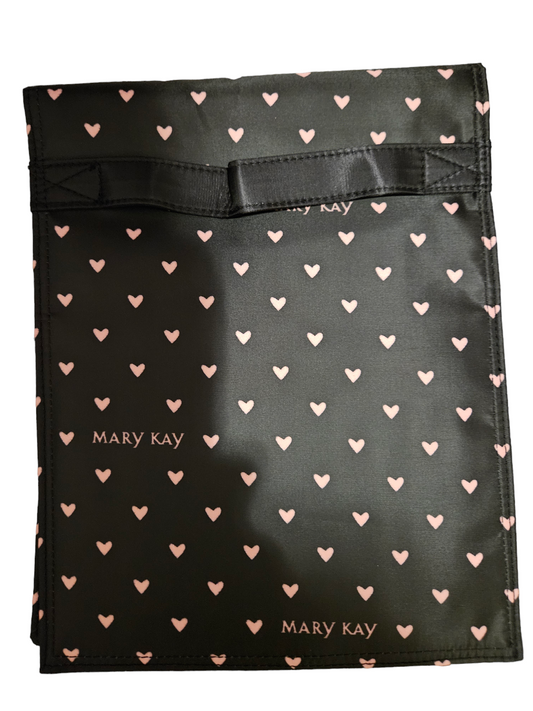 Black and Pink Heart-Shaped Travel roll up bag